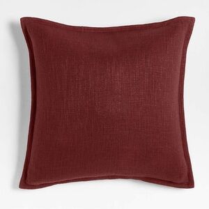 🌙 B45 - Crate & Barrel Chestnut Red 20"x20" Organic Laundered Linen Throw